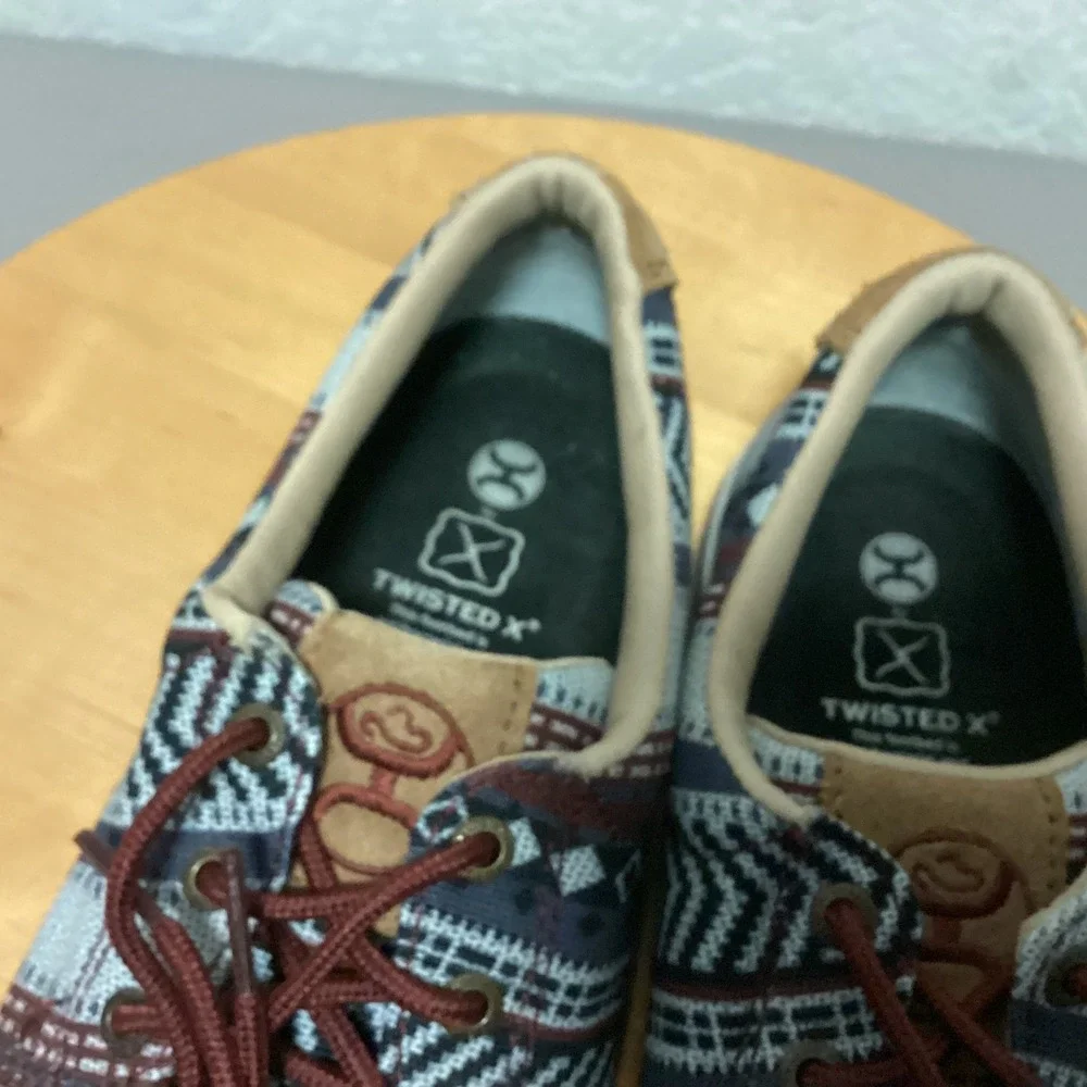 Twisted X Men's Loper  Casual Shoes Size 9 M Aztec Print‎  Gray Maroon